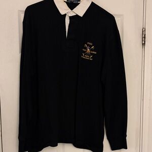 Polo by Ralph Lauren Black and White Long Sleeve Polo